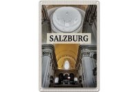 Blechschild Reise 20x30cm Salzburg Österreich Kirche von innen