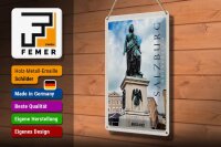 Blechschild Reise 20x30cm Salzburg Mittelalter Skulptur Altstadt