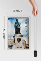 Blechschild Reise 20x30cm Salzburg Mittelalter Skulptur Altstadt