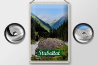 Blechschild Reise 20x30cm Stubaital Österreich Wanderung Natur