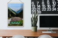 Blechschild Reise 20x30cm Stubaital Österreich Wanderung Natur