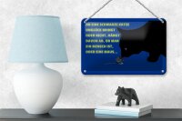 Blechschild Spruch 18x12cm ob schwarze Katze Unglück bringt