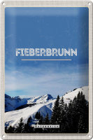 Blechschild Reise 20x30cm Fieberbrunn Österreich...