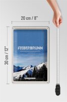 Blechschild Reise 20x30cm Fieberbrunn Österreich Winter Ski