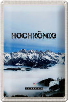 Blechschild Reise 20x30cm Ausblick auf Hochkönig...