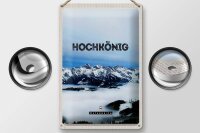 Blechschild Reise 20x30cm Ausblick auf Hochkönig Berge Winter