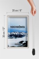 Blechschild Reise 20x30cm Ausblick auf Hochkönig Berge Winter