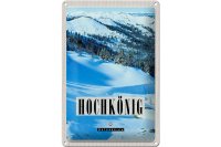 Blechschild Reise 20x30cm Hochkönig Skipiste Winter...
