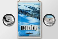 Blechschild Reise 20x30cm Hochkönig Skipiste Winter Schnee Natur