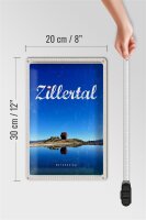 Blechschild Reise 20x30cm Zillertal Österreich See Wanderung
