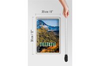 Blechschild Reise 20x30cm Zillertal Gebirge Natur Wälder Urlaub