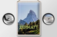 Blechschild Reise 20x30cm Zermatt Ansicht Ausblick Urlaubsort