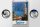 Blechschild Reise 20x30cm Lugano Schweiz See Kirche Gebirge