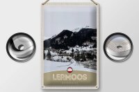 Blechschild Reise 20x30cm Lermoos Österreich Wälder Winterzeit