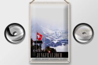 Blechschild Reise 20x30cm Jungfraujoch Schweiz Wintertraum Natur