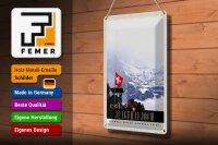 Blechschild Reise 20x30cm Jungfraujoch Schweiz Wintertraum Natur