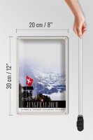 Blechschild Reise 20x30cm Jungfraujoch Schweiz Wintertraum Natur