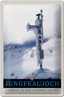 Blechschild Reise 20x30cm Jungfraujoch Schweiz Winterzeit...