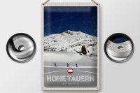 Blechschild Reise 20x30cm Hohe Tauern Skitour Wanderung Schnee