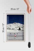 Blechschild Reise 20x30cm Hohe Tauern Skitour Wanderung Schnee