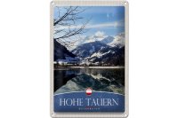 Blechschild Reise 20x30cm Hohe Tauern Winterurlaub Schnee Winter