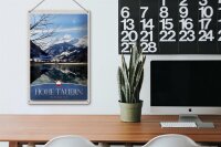 Blechschild Reise 20x30cm Hohe Tauern Winterurlaub Schnee Winter
