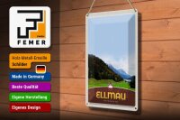 Blechschild Reise 20x30cm Ellmau Österreich Natur Wälder Urlaub