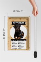 Blechschild 20x30cm Rottweiler Eigentumsrechte