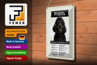 Blechschild Spruch 20x30cm Pudel Eigentumsrechte