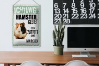 Blechschild Spruch 20x30cm Achtung Hamster Gebiet kein Zutritt