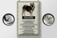 Blechschild Spruch 20x30cm Eurasier Hausordnung