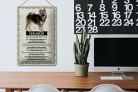 Blechschild Spruch 20x30cm Eurasier Hausordnung
