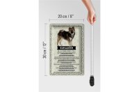 Blechschild Spruch 20x30cm Eurasier Hausordnung
