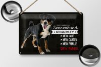 Blechschild Spruch 30x20cm Sennenhund Security mein Haus