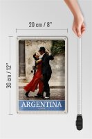 Blechschild Reise 20x30cm Argentinien Tango Straße Urlaub