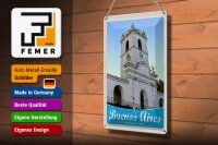Blechschild Reise 20x30cm Buenos Aires Argentinien Kirche