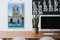 Blechschild Reise 20x30cm Buenos Aires Argentinien Kirche
