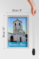 Blechschild Reise 20x30cm Buenos Aires Argentinien Kirche