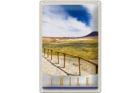 Blechschild Reise 20x30cm Chile Urlaub Gebirge Gehweg