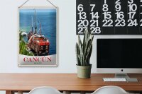 Blechschild Reise 20x30cm Cancun Mexiko Schiff Jolly Roger