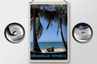Blechschild Reise 20x30cm Dominikanische Republik Strand