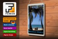 Blechschild Reise 20x30cm Dominikanische Republik Strand