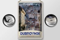 Blechschild Reise 20x30cm Blick auf Dubrovnik Kroatien Stadt