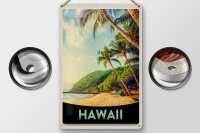 Blechschild Reise 20x30cm Hawaii Insel Strand Palmen Sonne