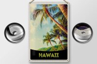 Blechschild Reise 20x30cm Hawaii Insel Strand Palmen Meer