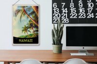 Blechschild Reise 20x30cm Hawaii Insel Strand Palmen Meer