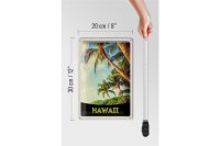 Blechschild Reise 20x30cm Hawaii Insel Strand Palmen Meer