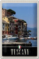 Blechschild Reise 20x30cm Toskana Italien Hafen Meer...