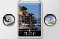 Blechschild Reise 20x30cm Toskana Italien Hafen Meer Dekoration