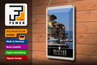 Blechschild Reise 20x30cm Toskana Italien Hafen Meer Dekoration